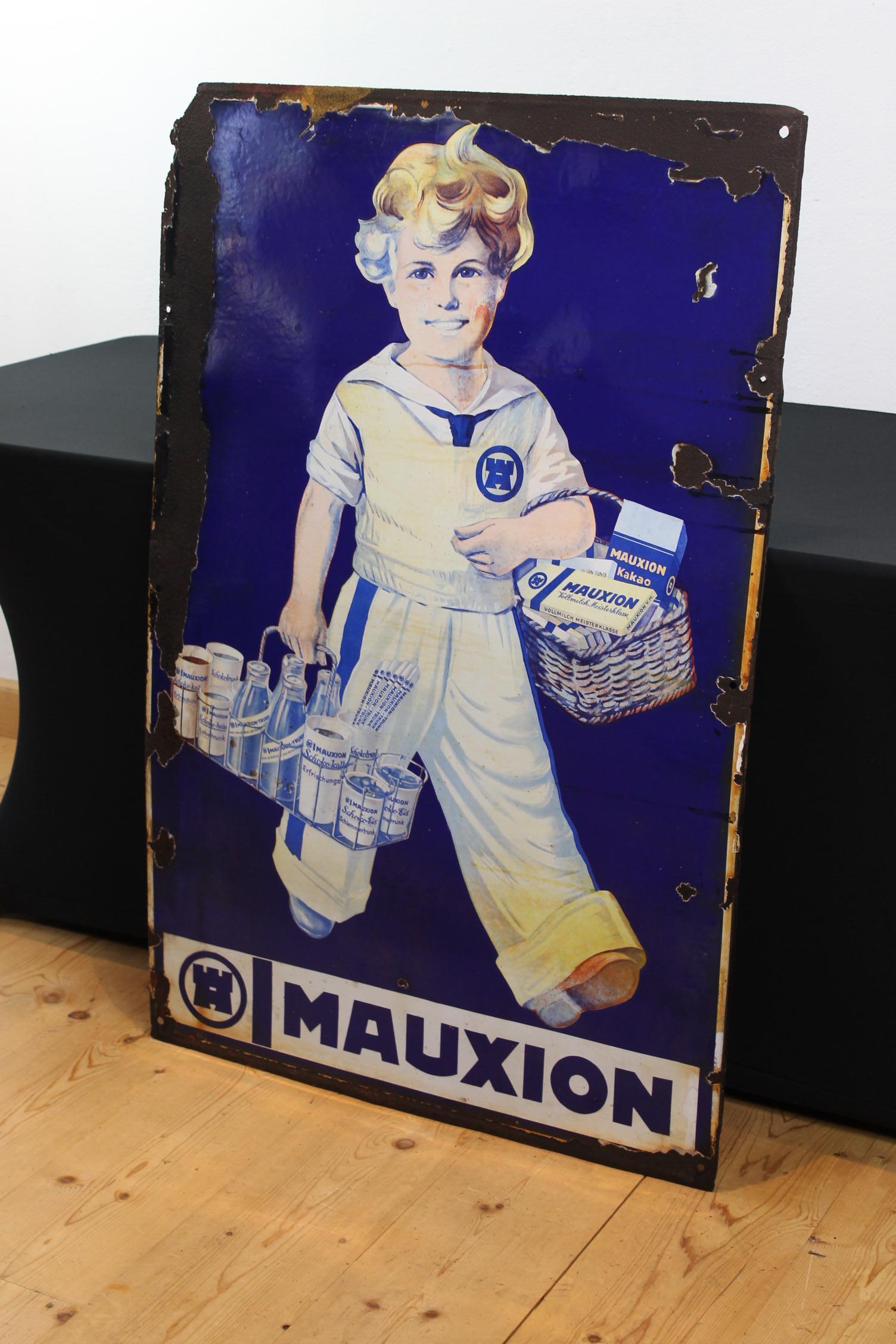 Large Porcelain Sign Mauxion Chocolat, 1920s, Germany  For Sale 5