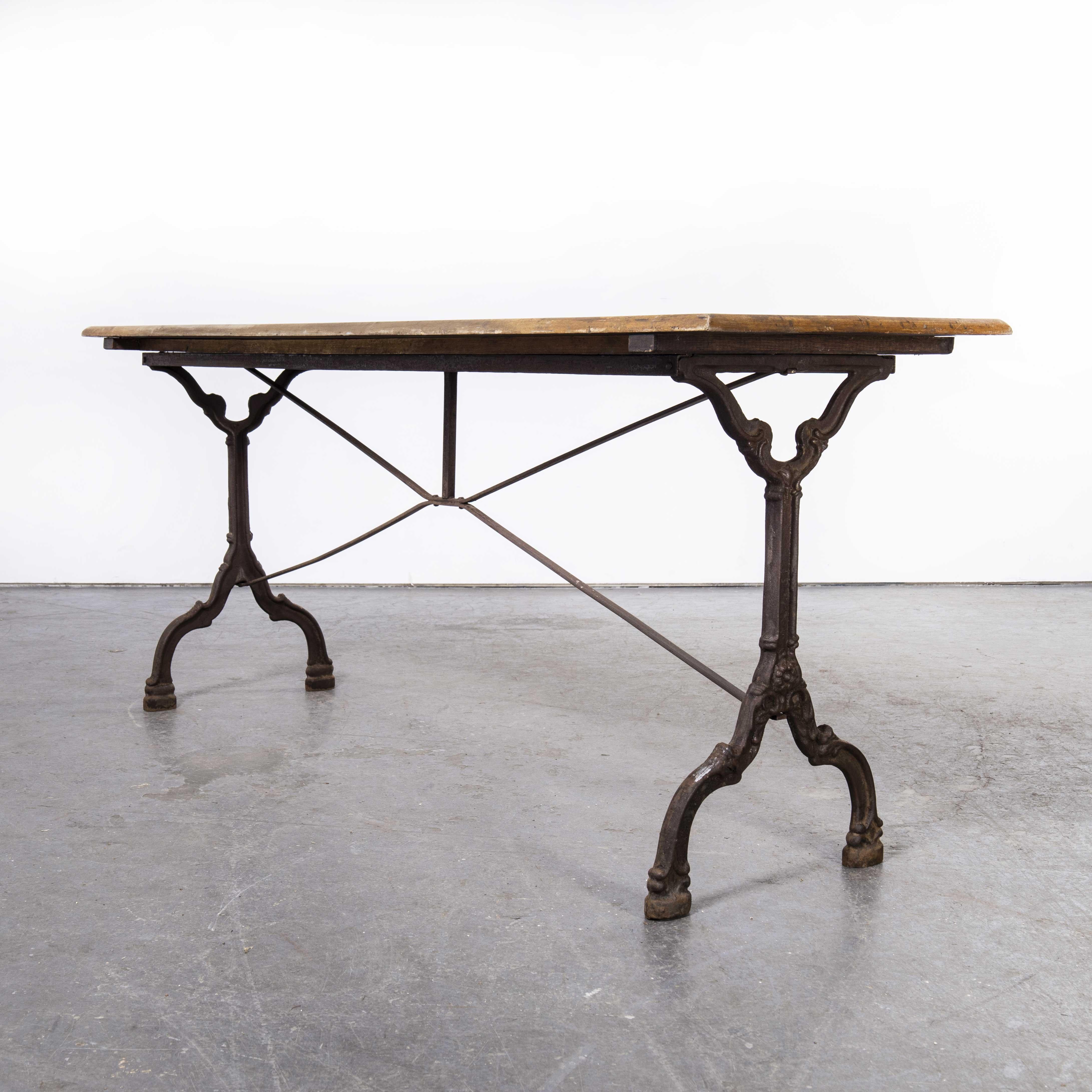 Early 20th Century 1920's Large Rectangular Cast Base Dining Table '1361'