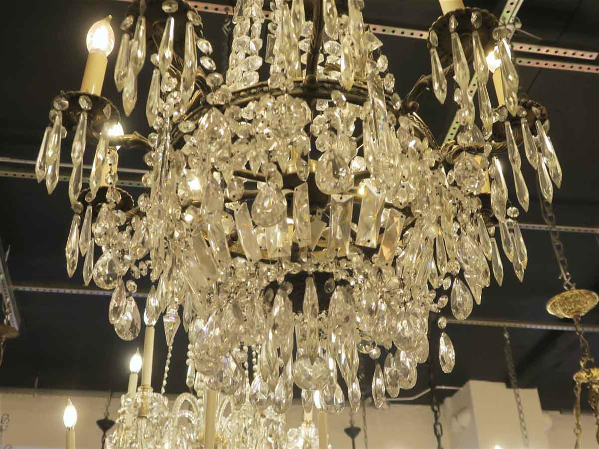 1920s Large-Scale Ten-Arm Crystal Chandelier 4
