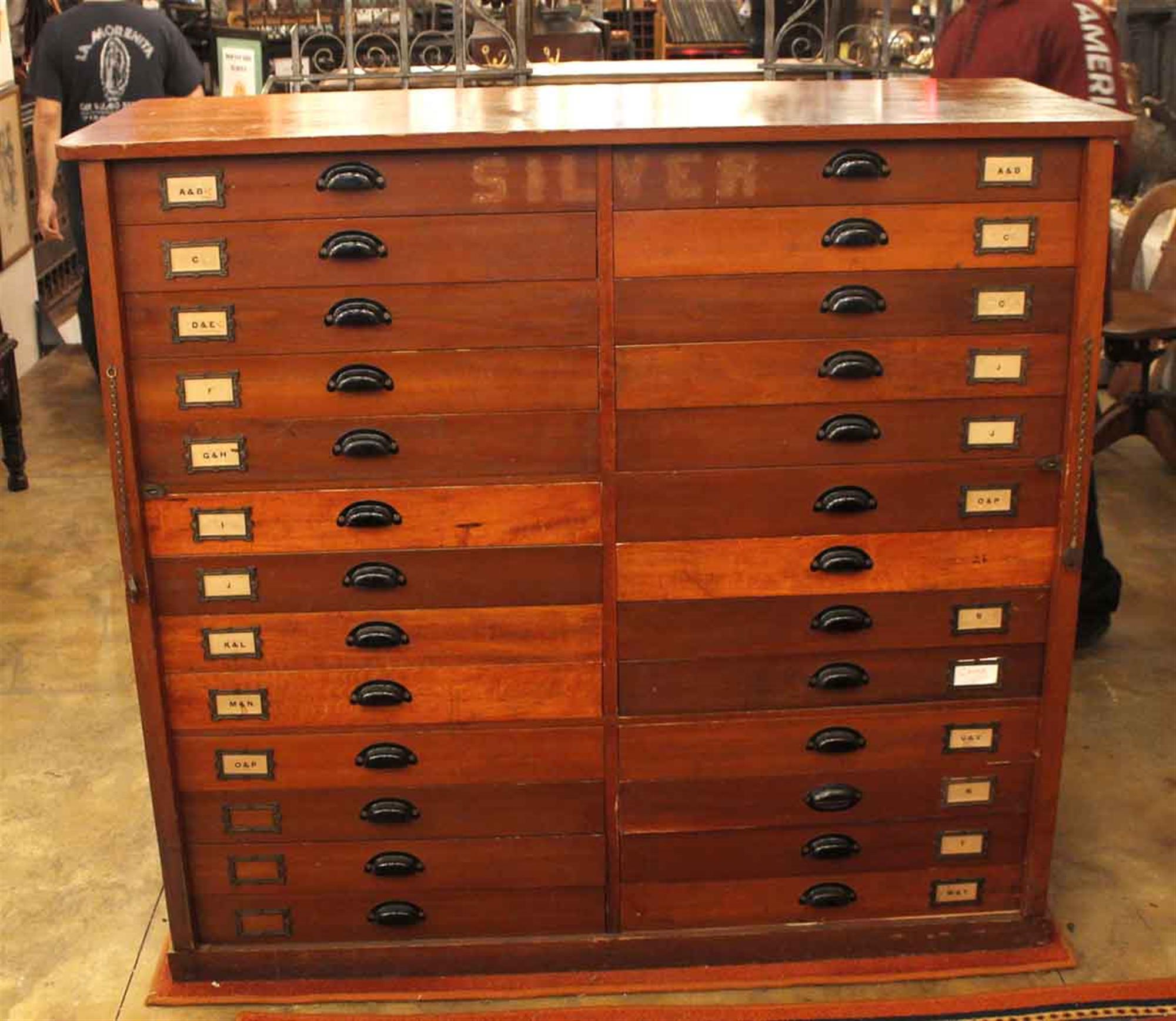 wooden map cabinet for sale