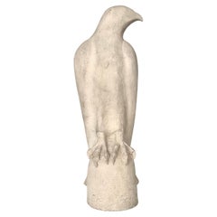 Antique 1920S Large Stone Sculpture of an Eagle
