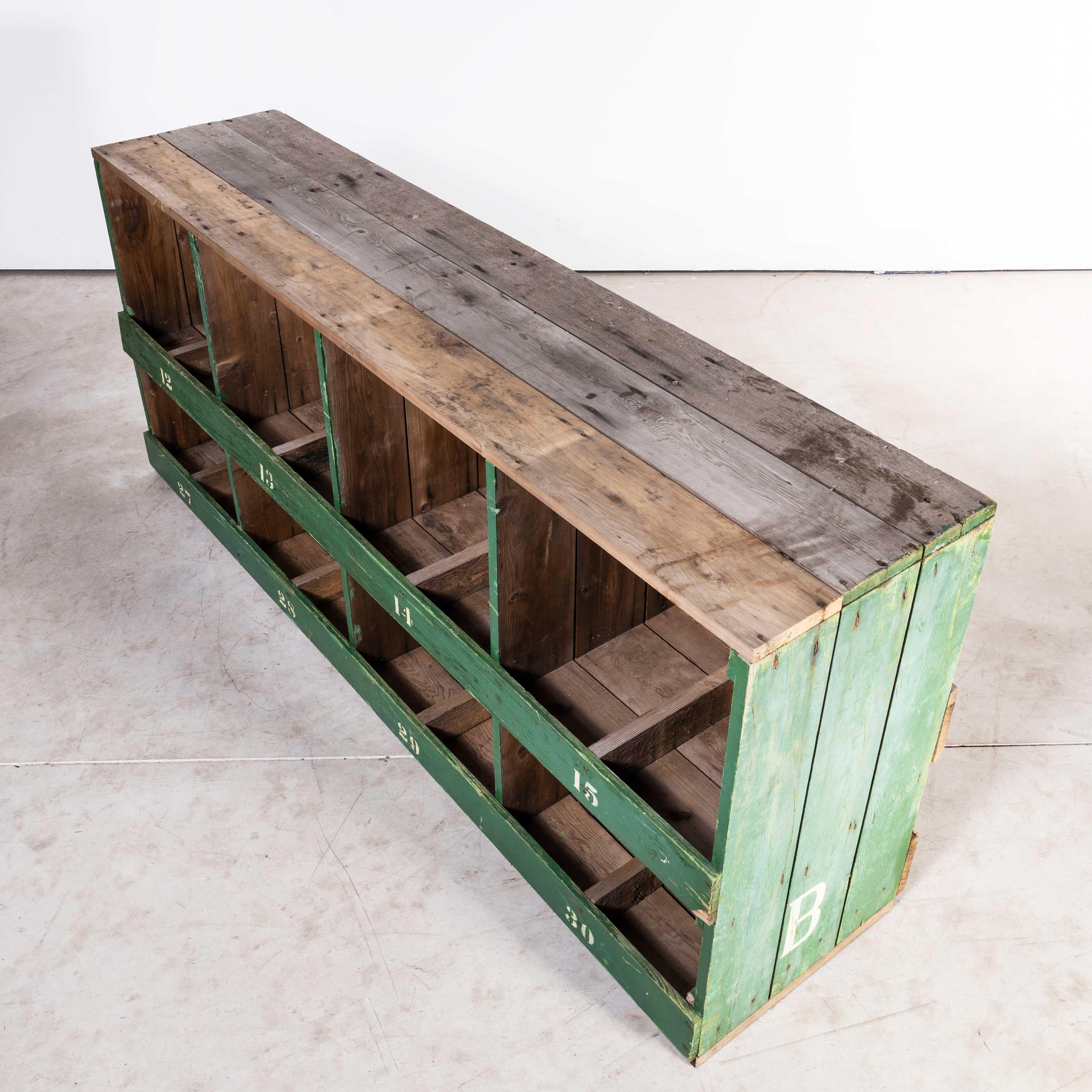 English 1920's Late Victorian Pigeon Hole Unit - Storage - Shelving Unit (Model 32) For Sale