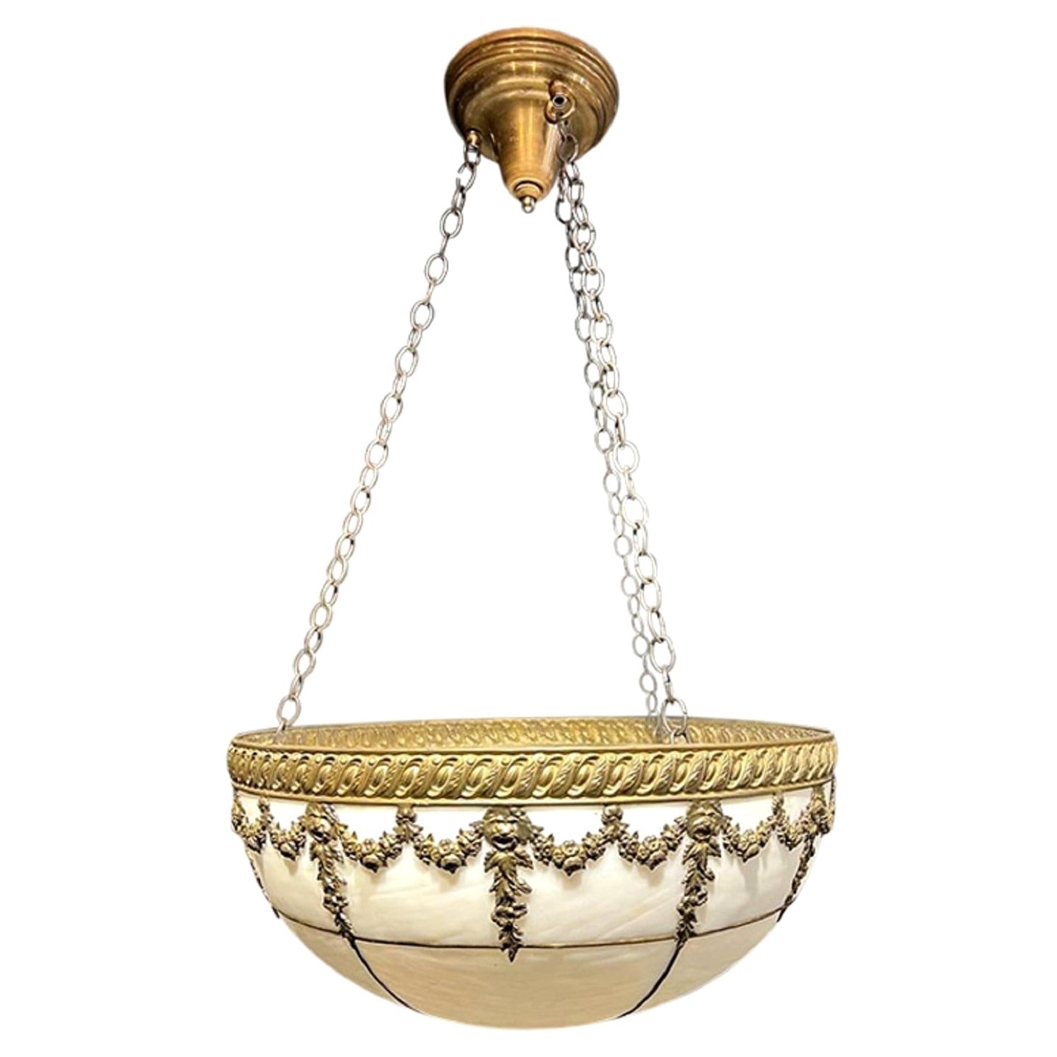 Apparecchio di illuminazione in vetro piombato degli anni '20