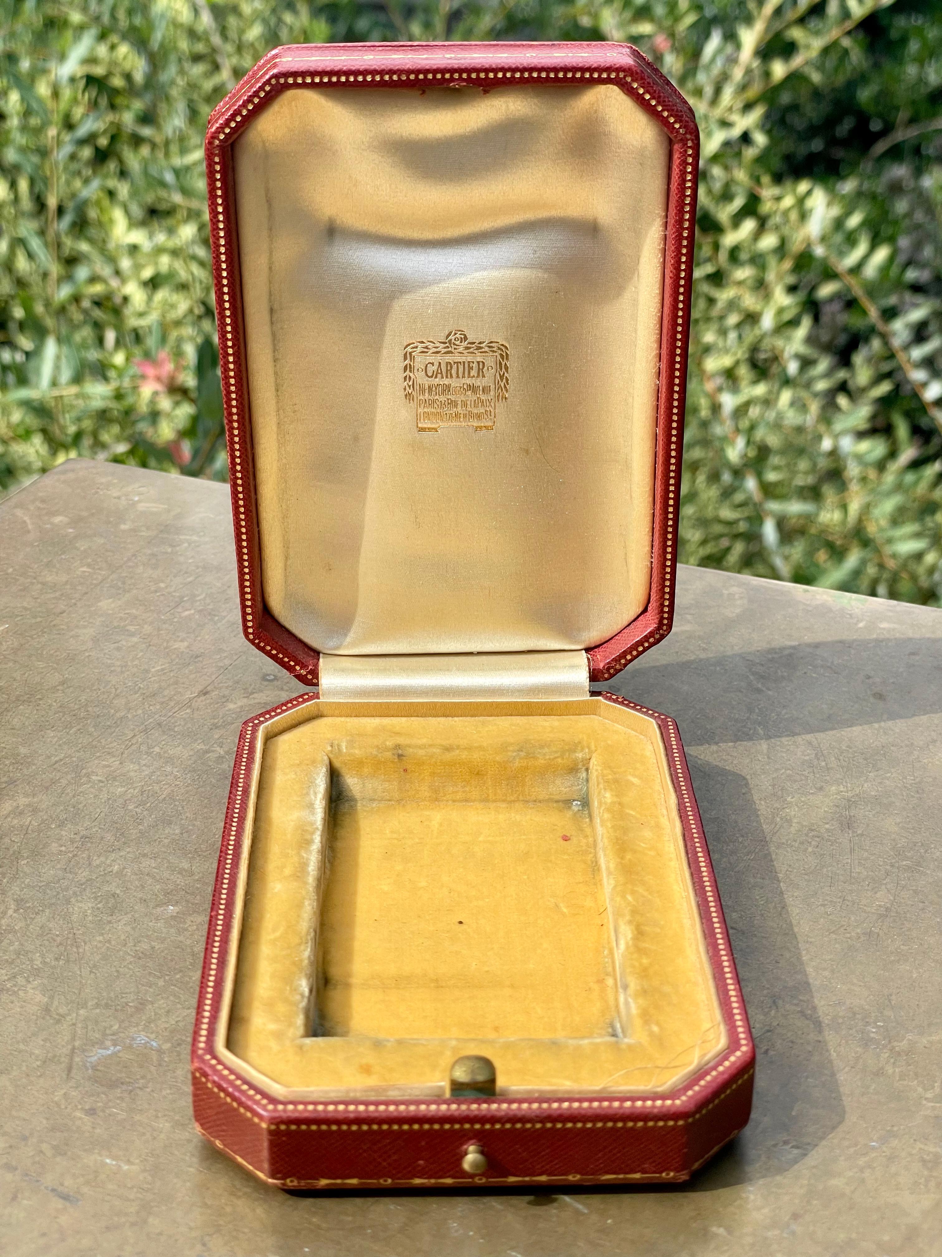 Cartier Deco Solid Gold Ados Travel Clock with Original Box, Morgan Provenance 2
