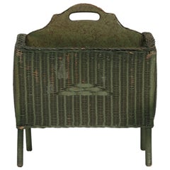 Porte-journaux en osier Lloyd Loom des années 1920