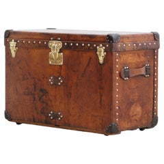 1920s Louis Vuitton Cowhide Leather Custom Trunk
