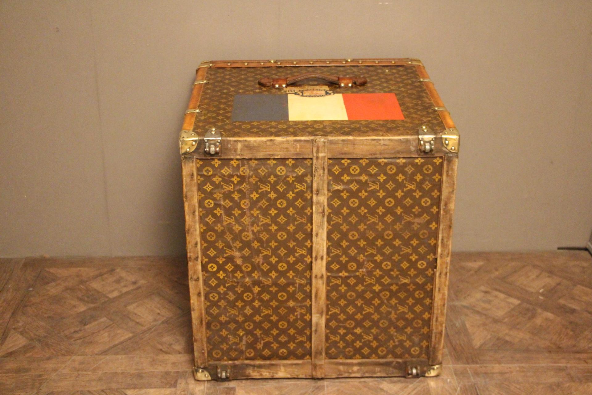 Early 20th Century 1920s Louis Vuitton Cube Steamer Trunk-Louis Vuitton Cube Trunk
