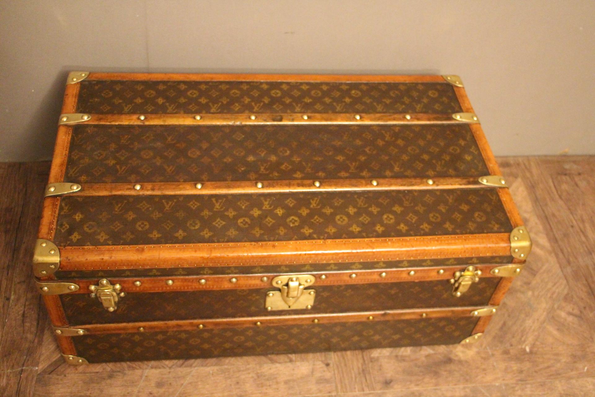 1920s Louis Vuitton Trunk In Monogram Canvas, Louis Vuitton Cabin Trunk 3