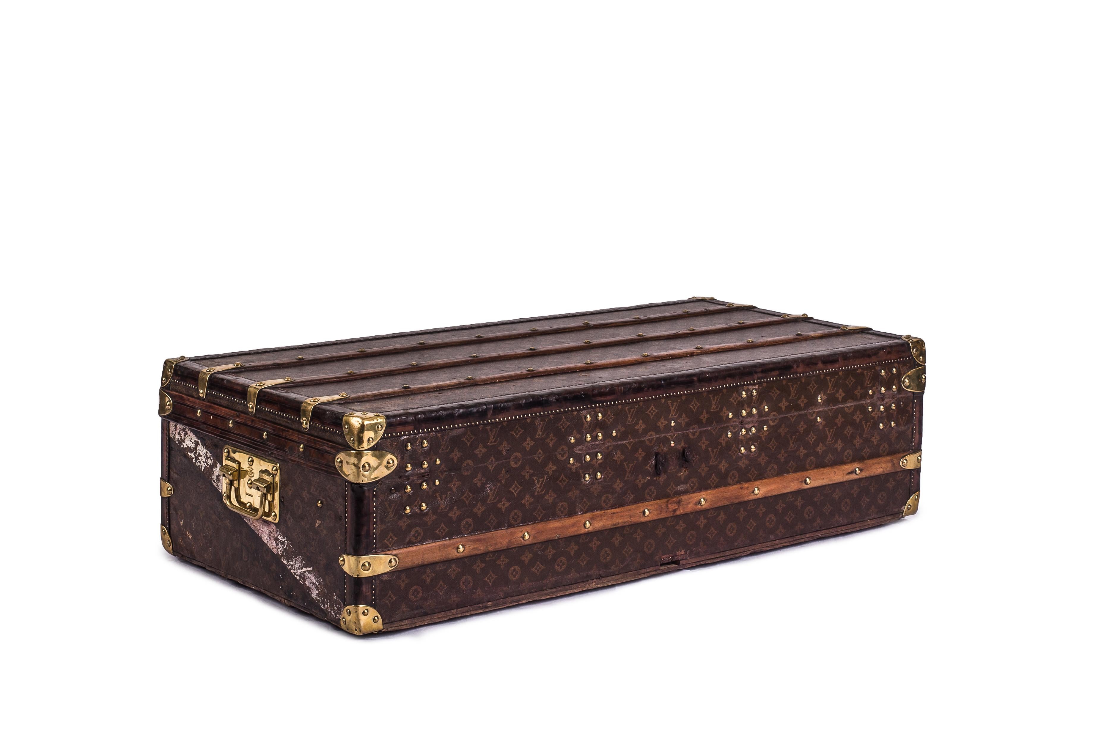 French 1920s Louis Vuitton Monogram Large Cabin Trunk