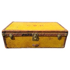 Baule a vapore Cabine in arancione LOUIS VUITTON del 1920 con provenienza