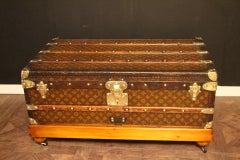 1920's Louis Vuitton Steamer Trunk in Stenciled Monogram , Vuitton Trunk
