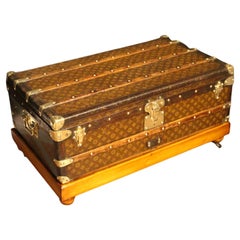 1920's Louis Vuitton Steamer Trunk in Stenciled Monogram , Vuitton Trunk