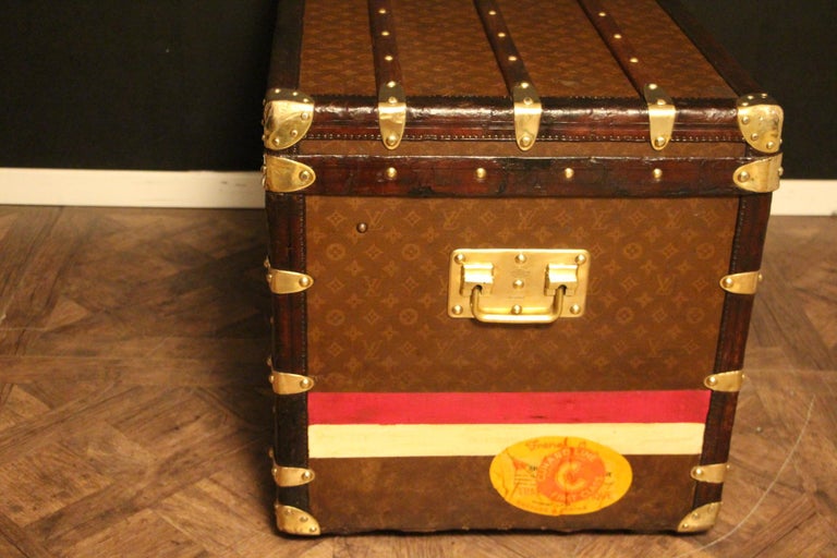 Past auction: A fine Louis Vuitton monogrammed leather steamer trunk circa  1920