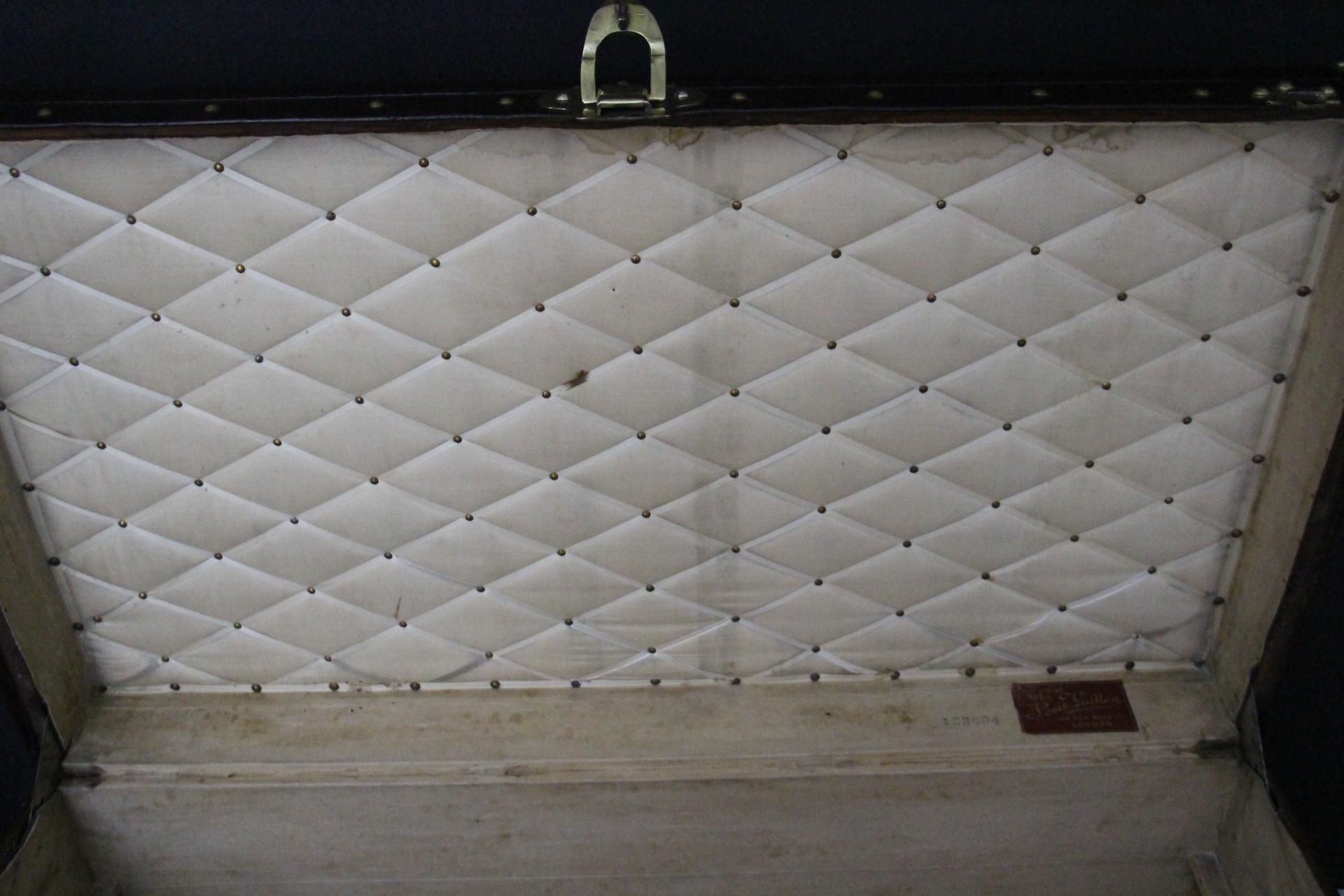 Baule Louis Vuitton anni '20 in Monogram, Baule a vapore Louis Vuitton da 100 cm in vendita 8