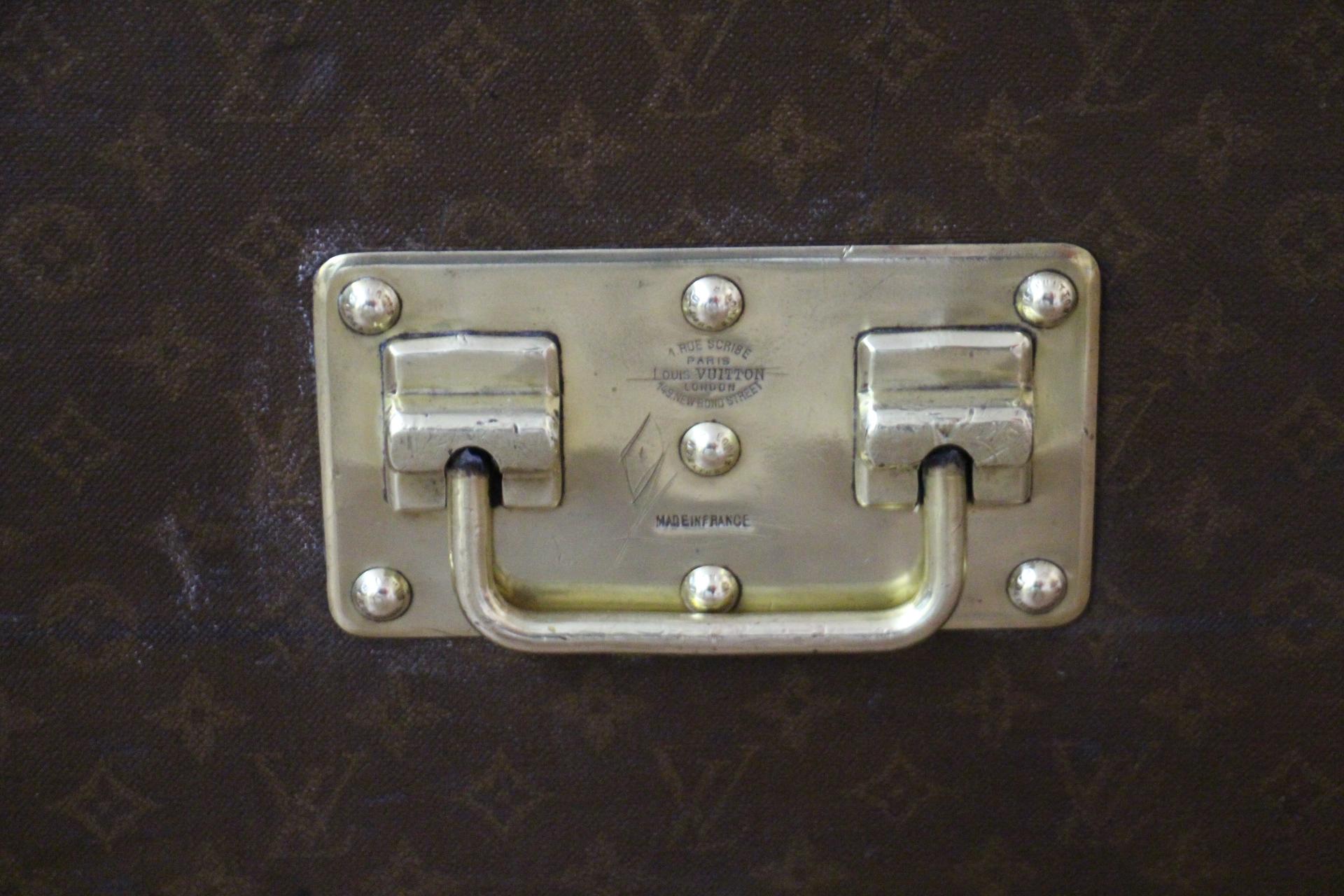 Baule Louis Vuitton anni '20 in Monogram, Baule a vapore Louis Vuitton da 100 cm in vendita 1