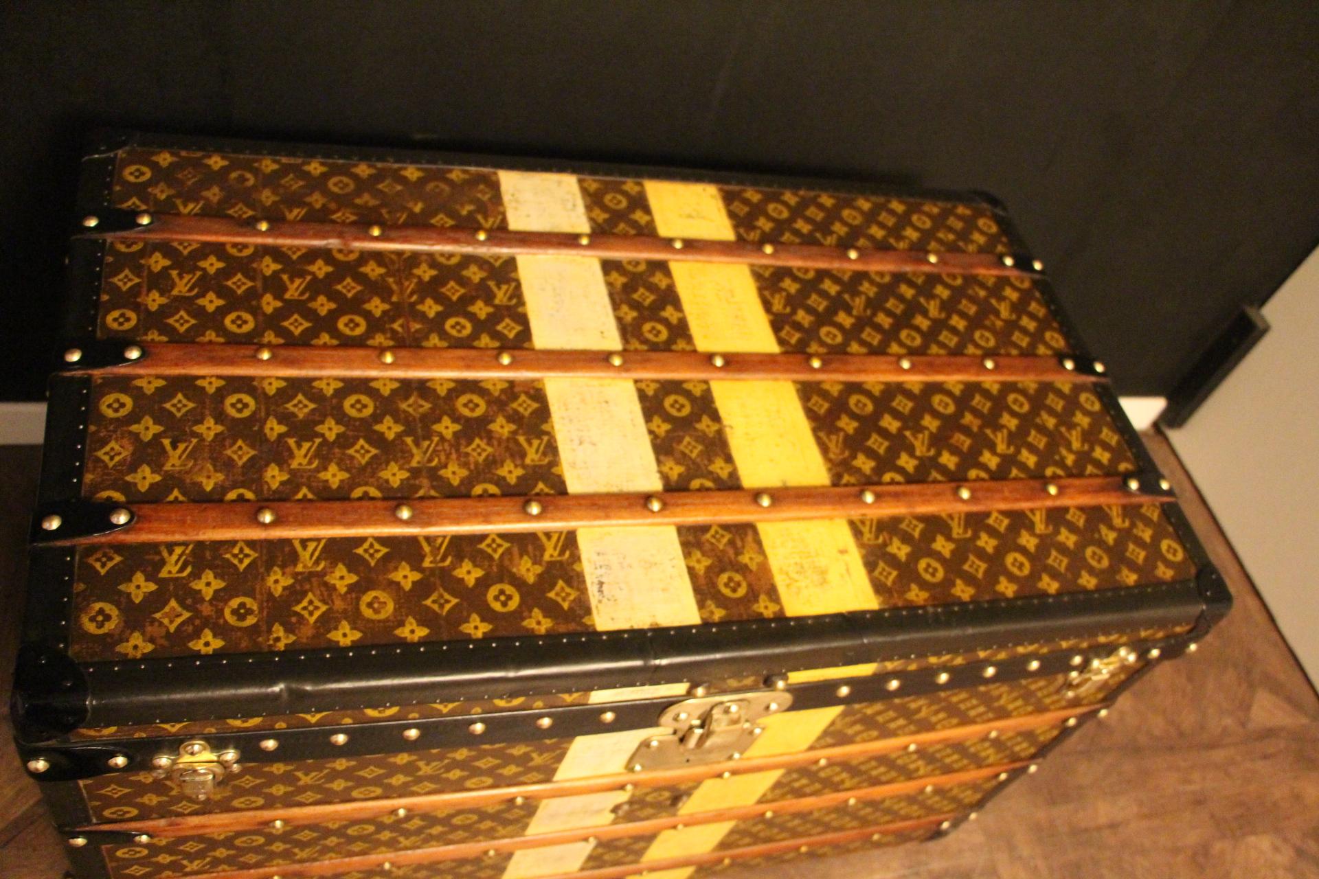 1920s Louis Vuitton Trunk in Monogram Canvas, Louis Vuitton Steamer