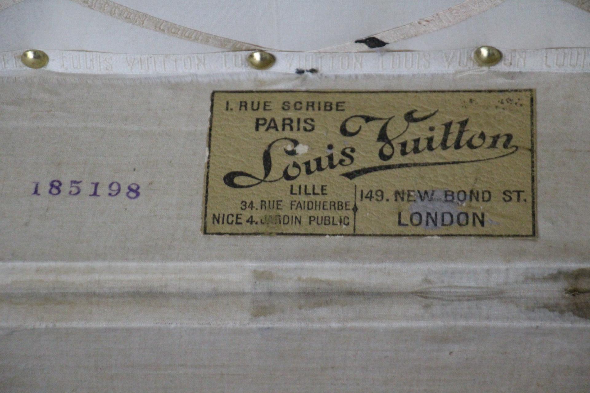 Malle Louis Vuitton des années 1920 avec monogramme, Malle à vapeur Louis Vuitton 100 cm en vente 9