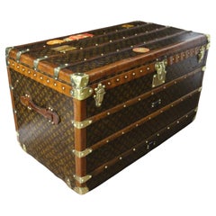1920's Louis Vuitton Trunk in Monogram, Louis Vuitton Steamer Trunk 100 cm