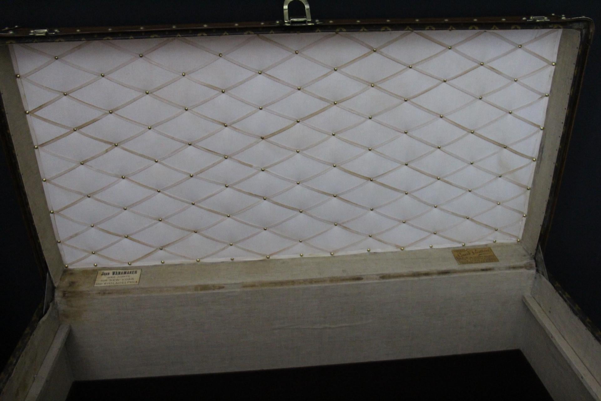 Baule Louis Vuitton del 1920 in Monogram, Baule a vapore Louis Vuitton 110 cm in vendita 12
