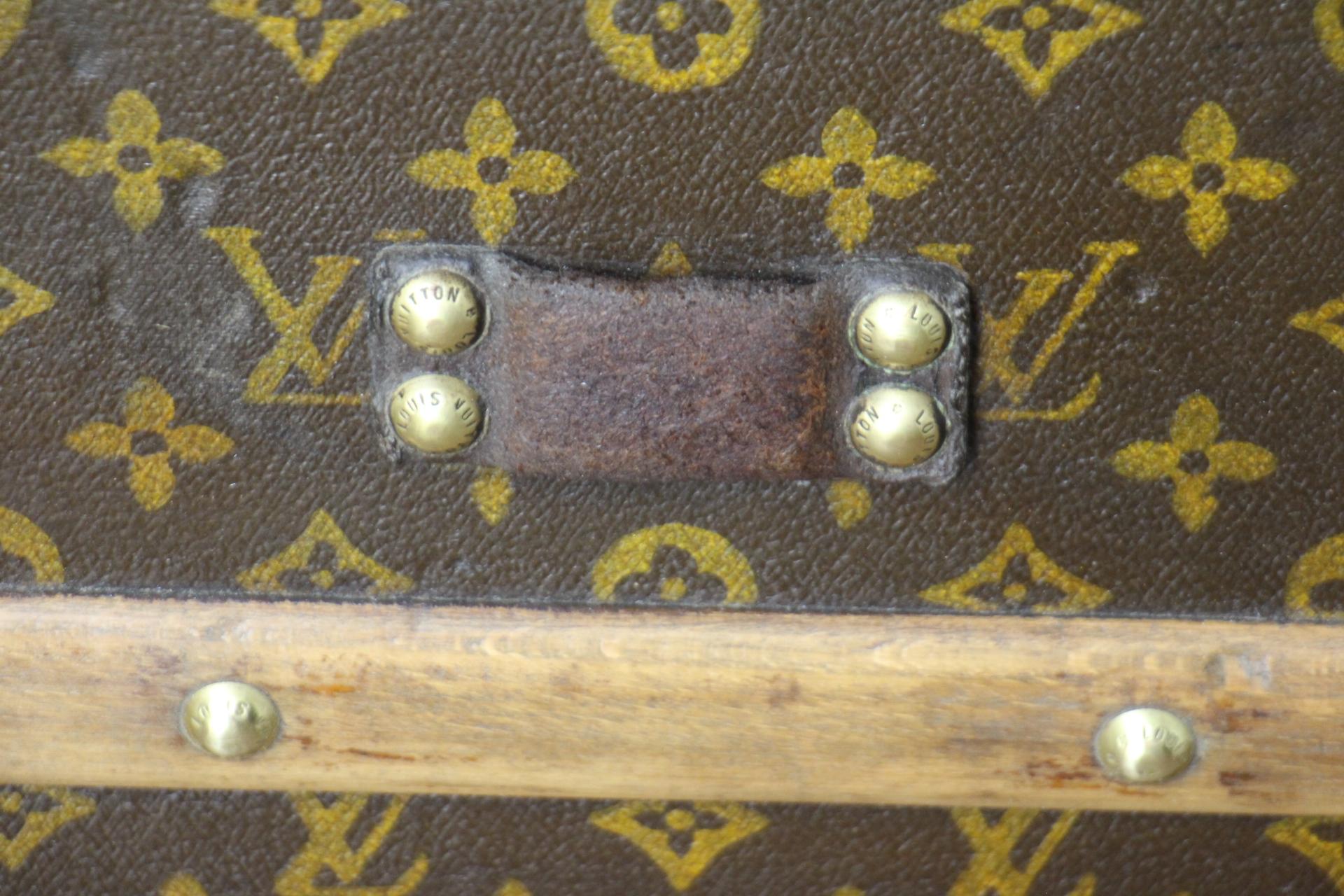 Baule Louis Vuitton del 1920 in Monogram, Baule a vapore Louis Vuitton 110 cm in vendita 1