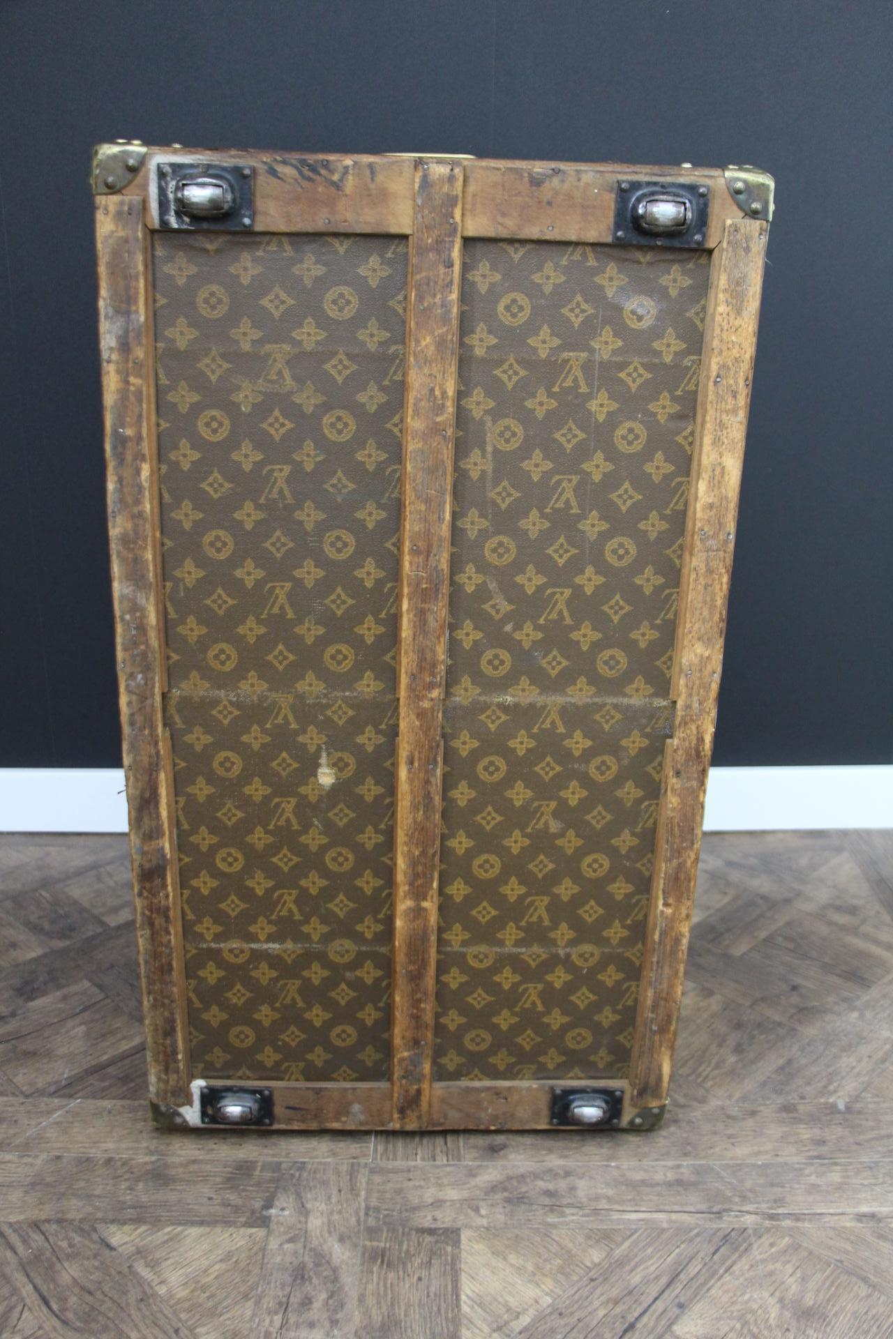 1920's Louis Vuitton Koffer, Louis Vuitton Dampferkoffer mit Monogramm im Angebot 6