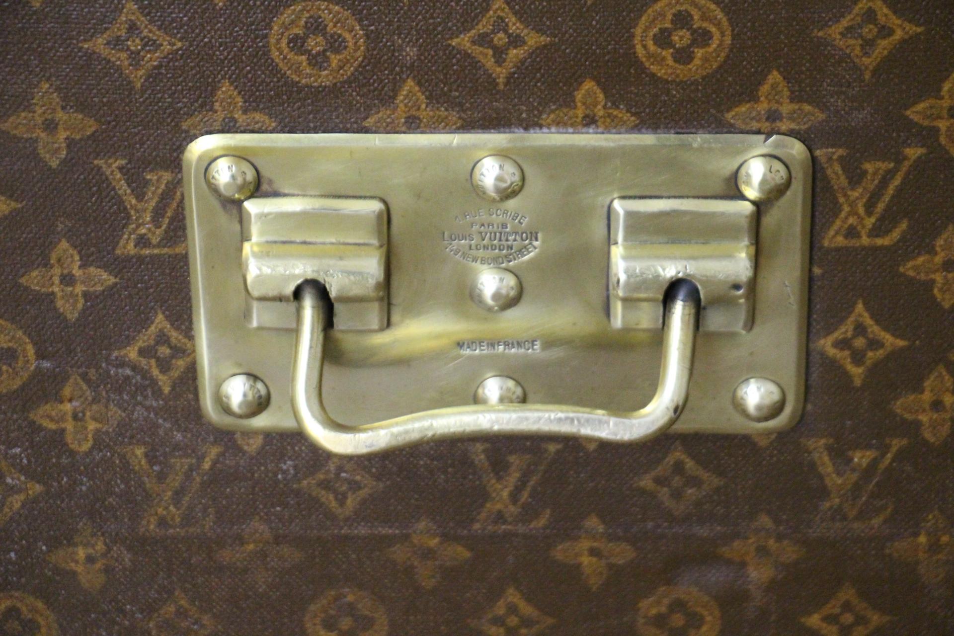 1920's Louis Vuitton Koffer, Louis Vuitton Dampferkoffer mit Monogramm im Angebot 2