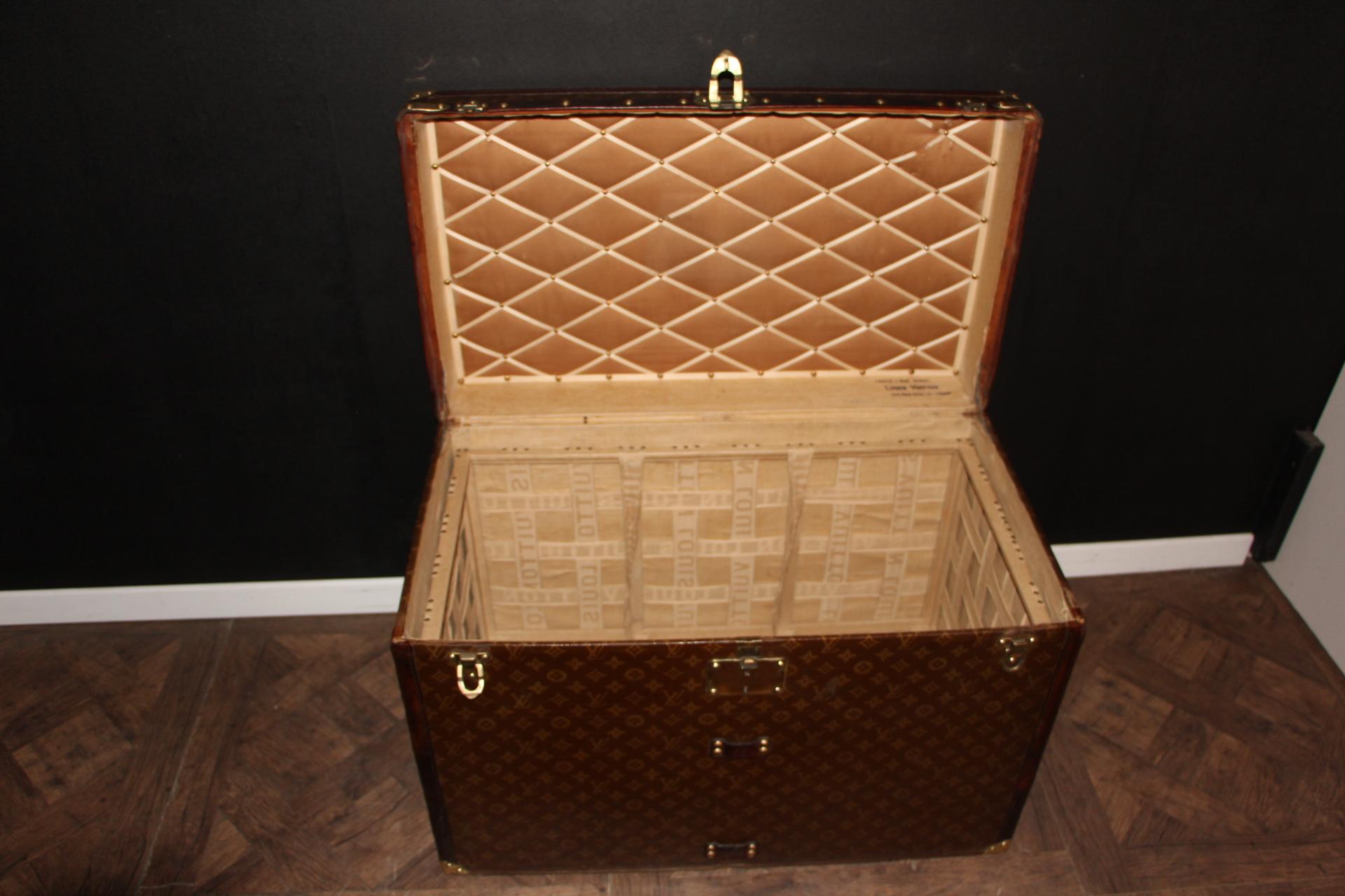 1920's Louis Vuitton Trunk, Louis Vuitton Steamer Trunk, Louis Vuitton Hat Trunk For Sale 4