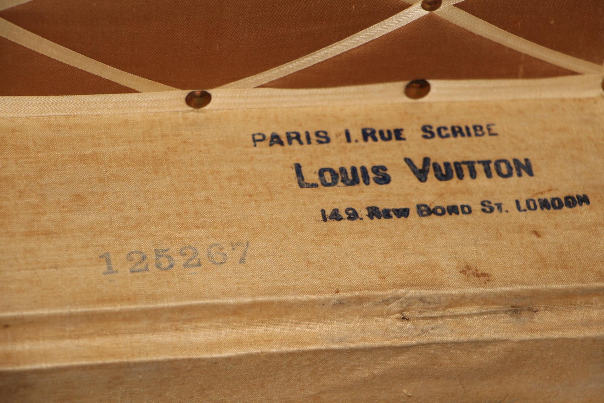 1920's Louis Vuitton Trunk, Louis Vuitton Steamer Trunk, Louis Vuitton Hat Trunk 5