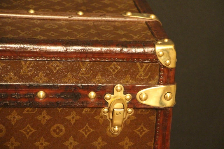 Early 20th Century 1920's Louis Vuitton Trunk, Louis Vuitton Steamer Trunk, Louis Vuitton Hat Trunk For Sale
