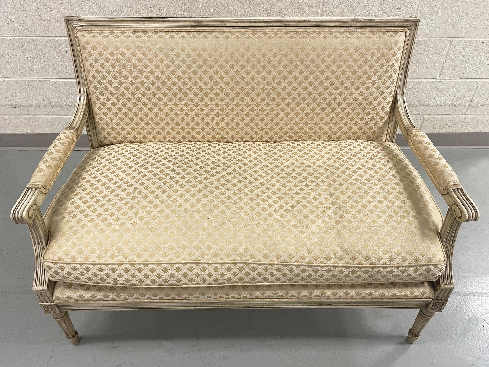 Upholstery 1920s, Louis XVI Style Settee For Sale