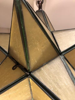 1920s Lovely Moravian Star Pendant Chandelier