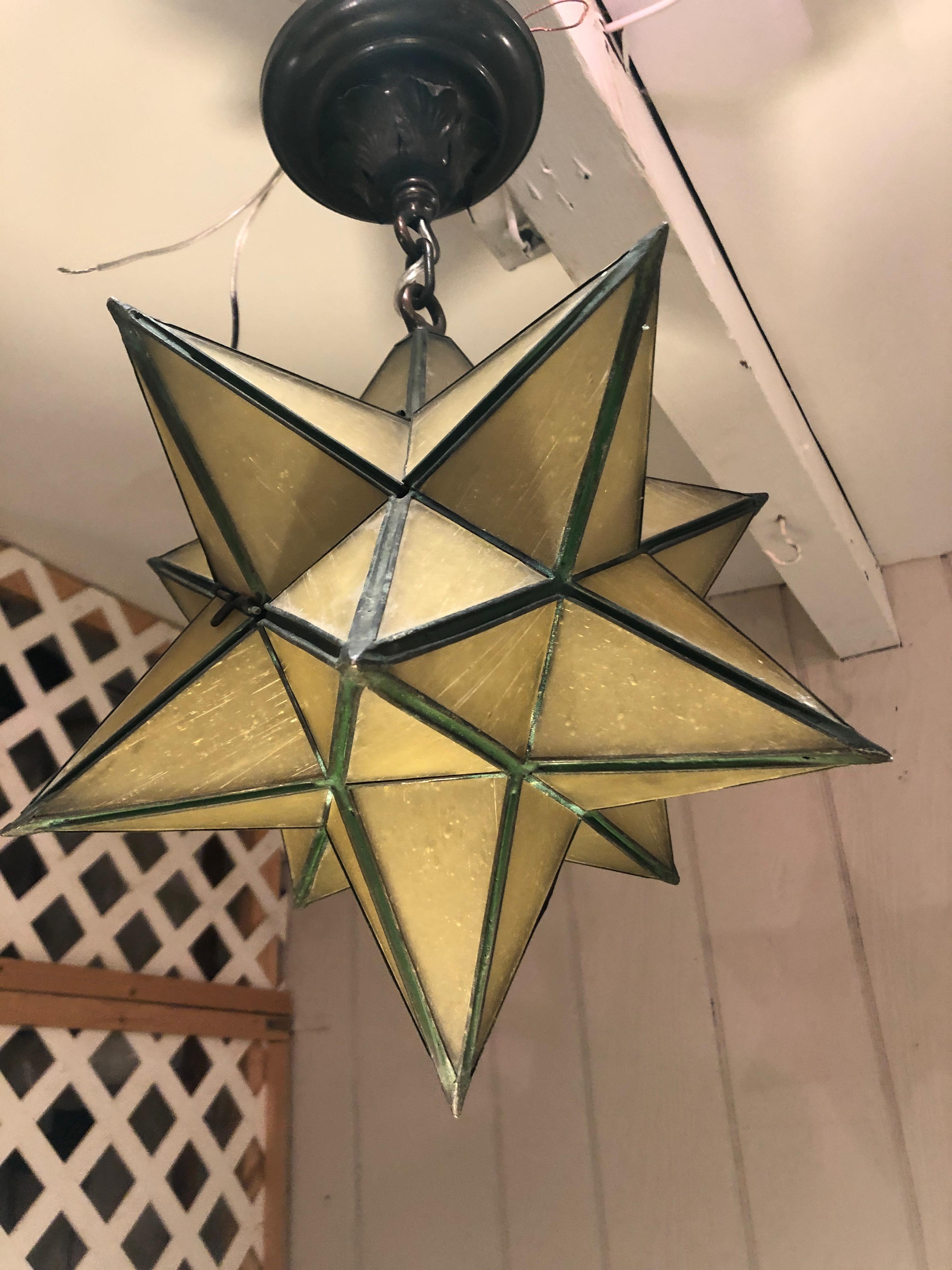 large moravian star chandelier
