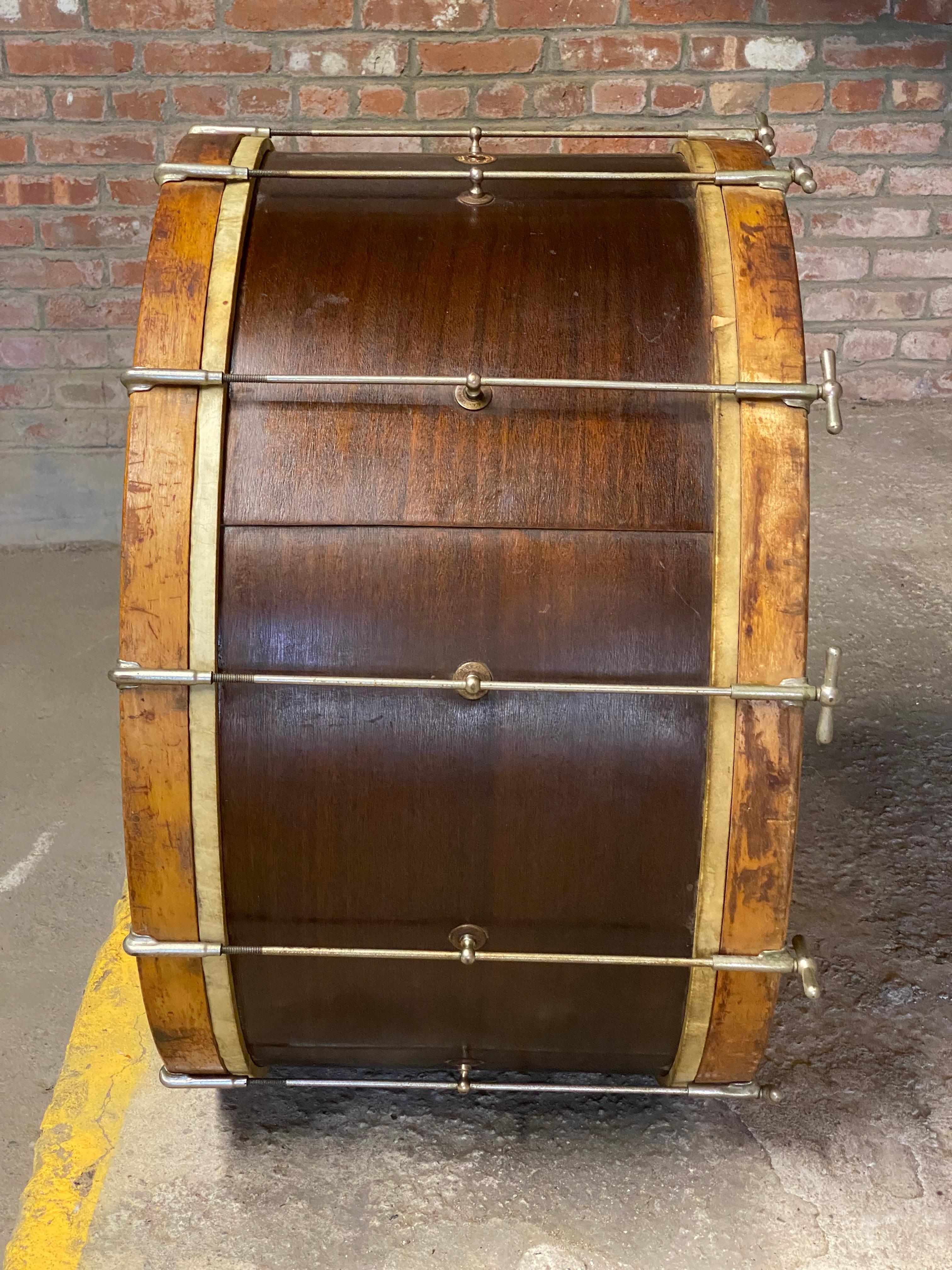 vintage marching bass drum