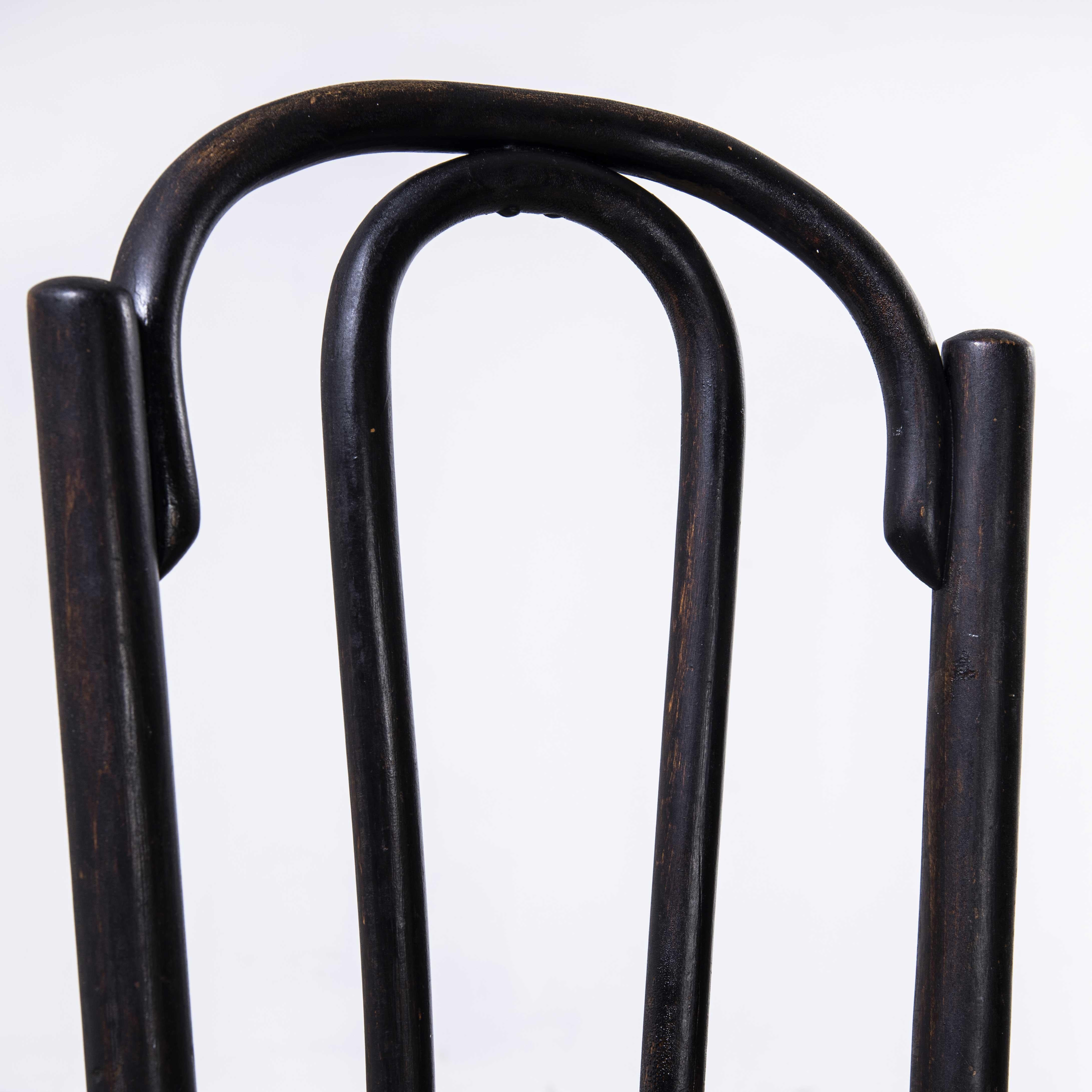 1920's Mahieu Dark Bentwood Hoop Dining Chairs, Pair 1