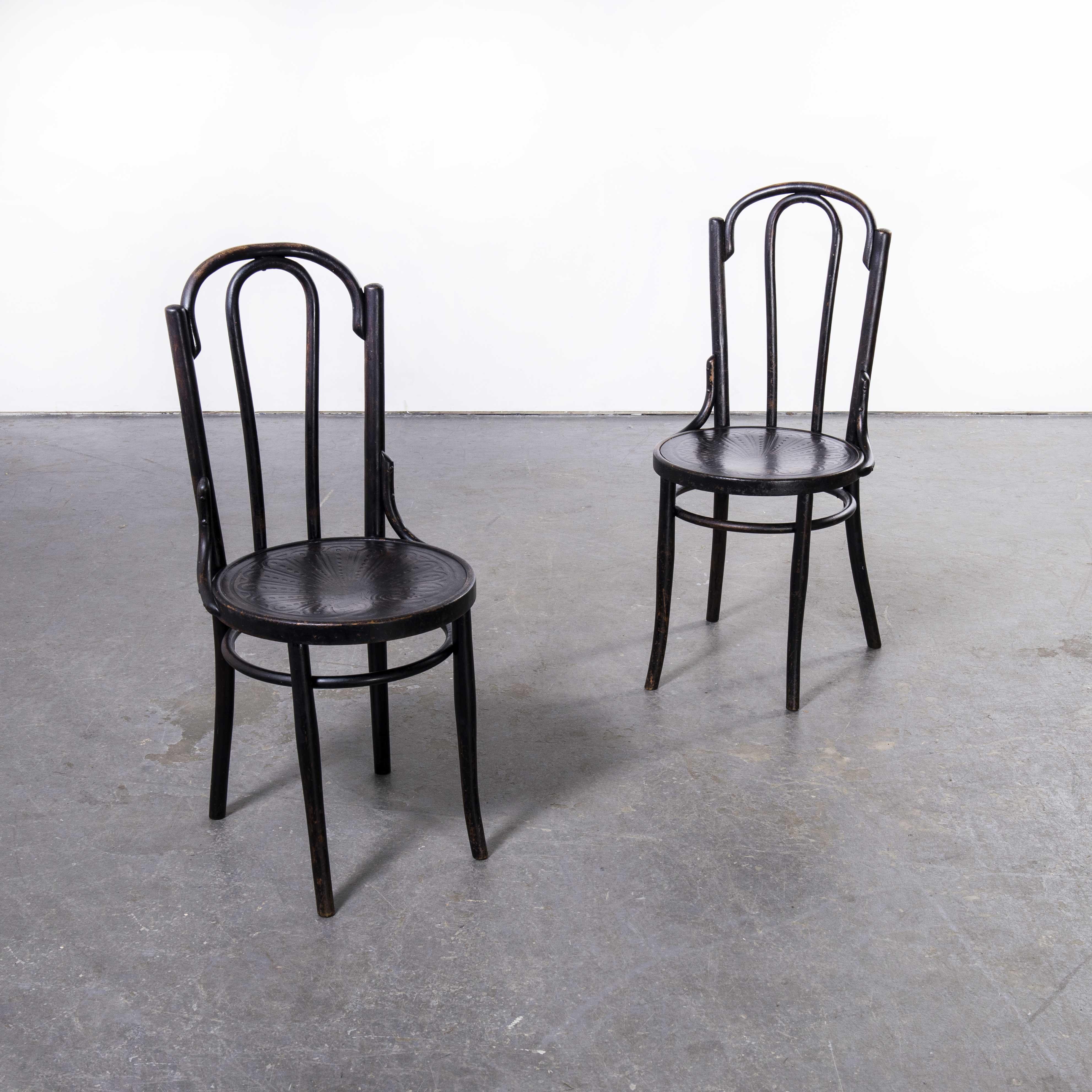 1920's Mahieu Dark Bentwood Hoop Dining Chairs, Pair 2