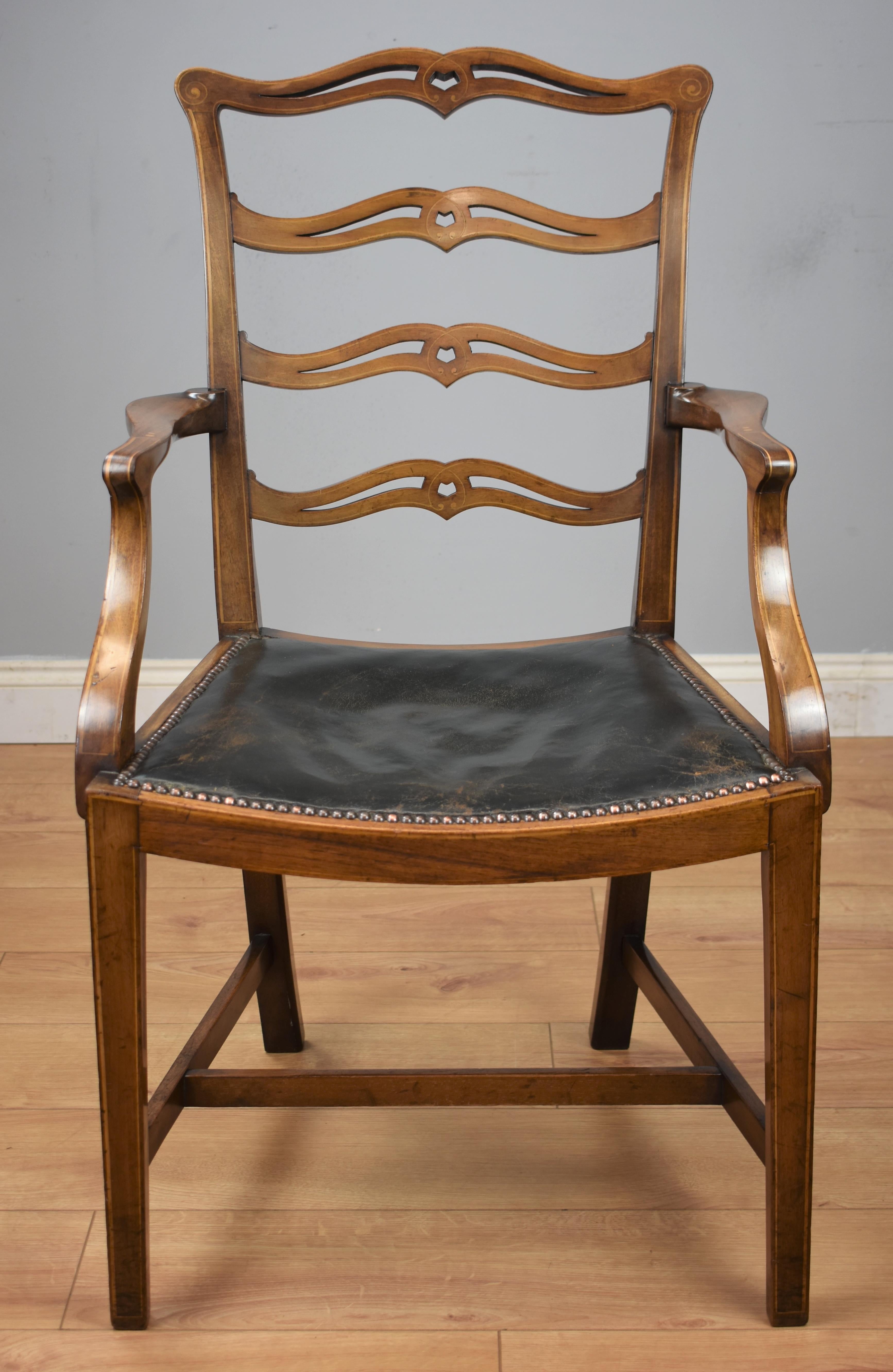 Edwardian 1920s Mahogany Desk Chair