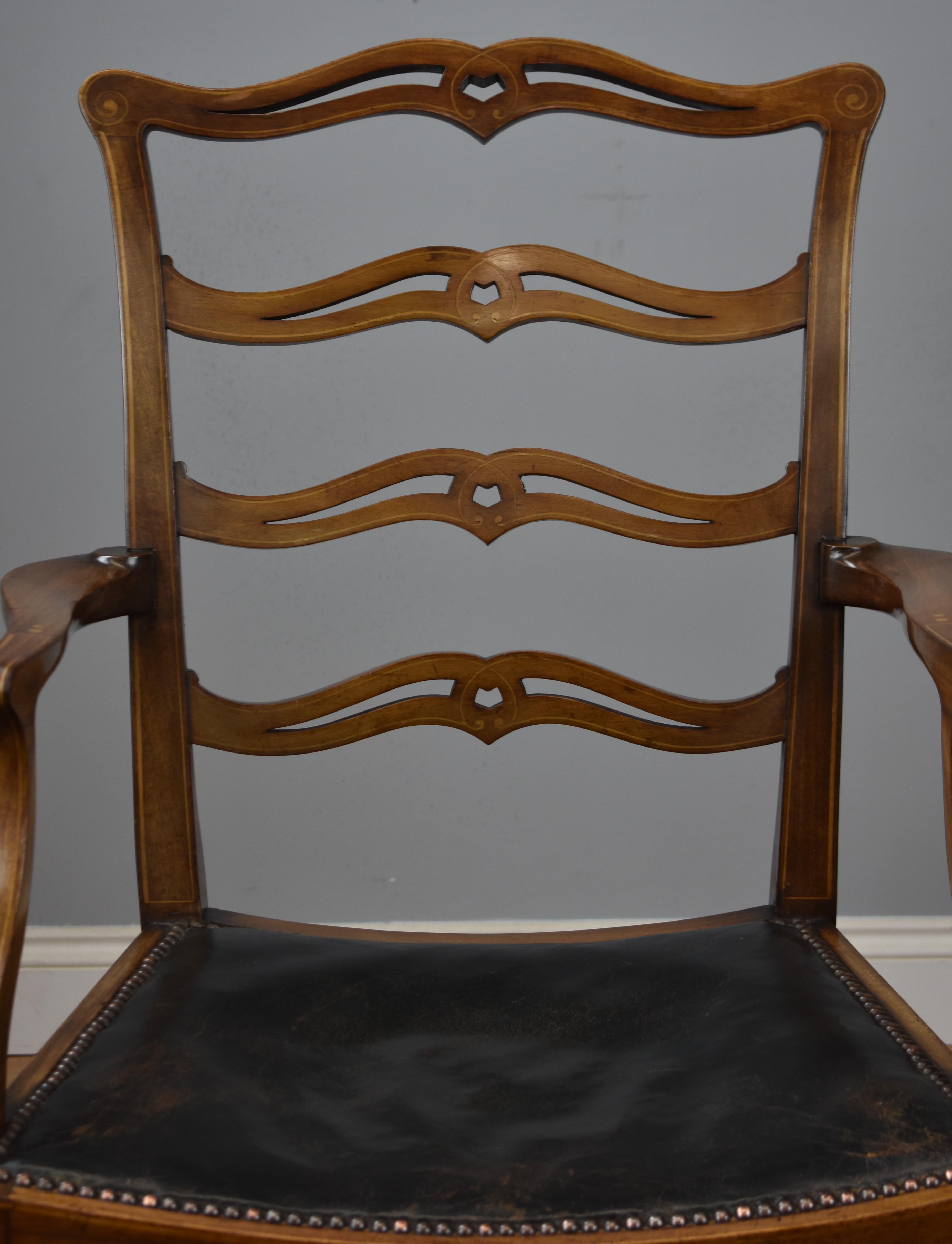 European 1920s Mahogany Desk Chair