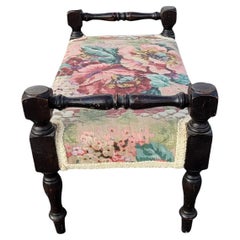 1920s, Mahogany Upholstered Footstool