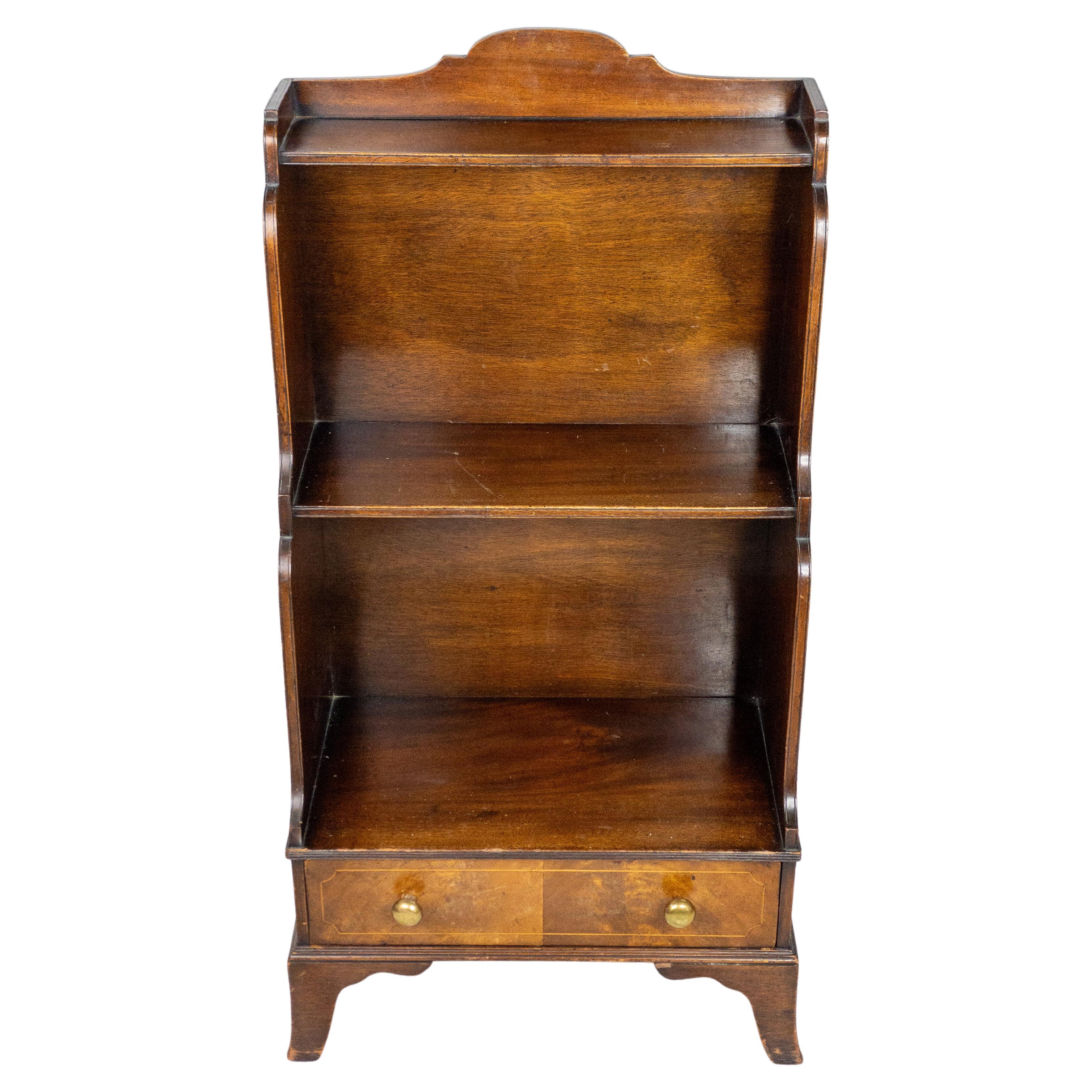 1920's Mahogany Waterfall Bookcase For Sale