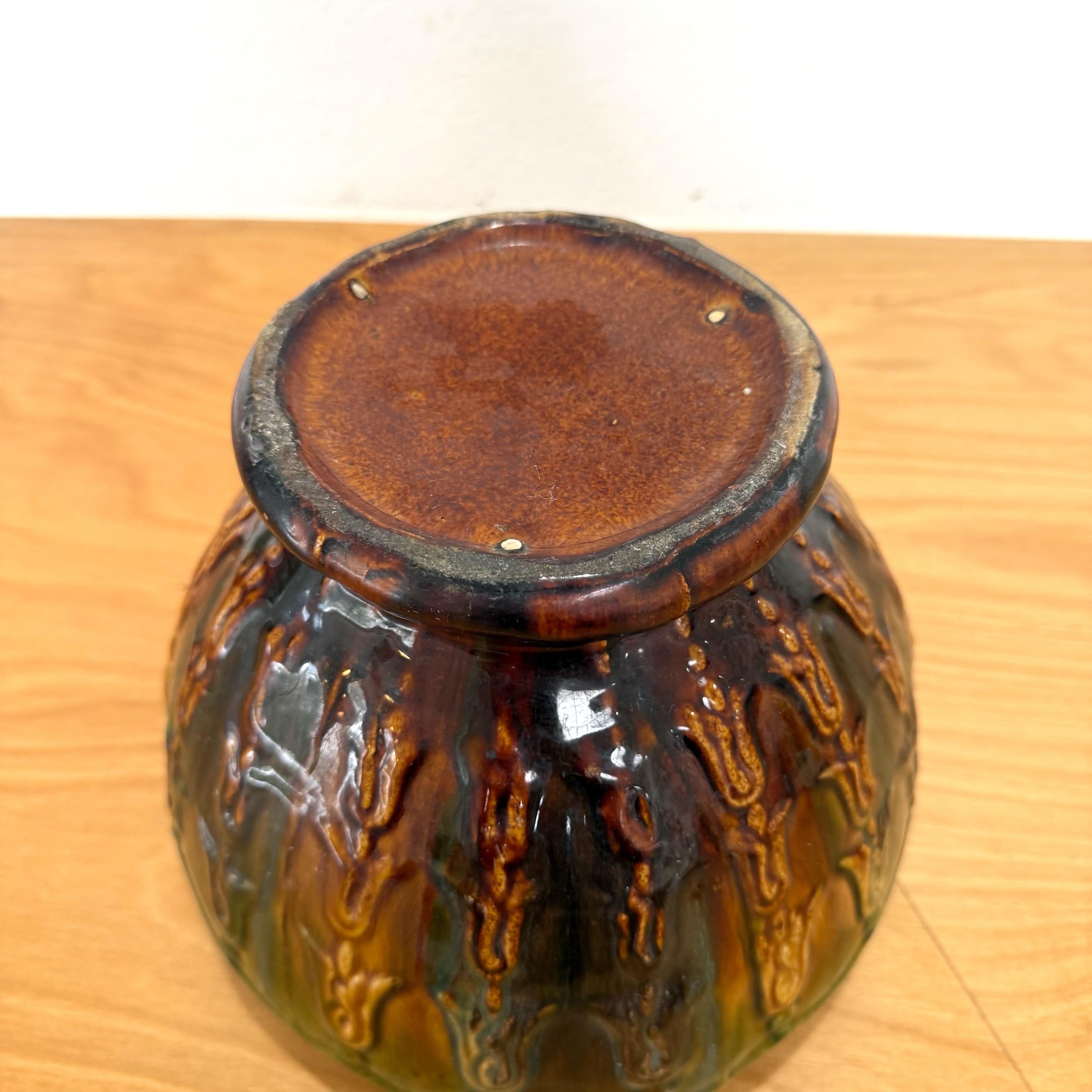Jardiniere en majolique Brush Mccoy Blended Glaze des années 1920 en vente 2