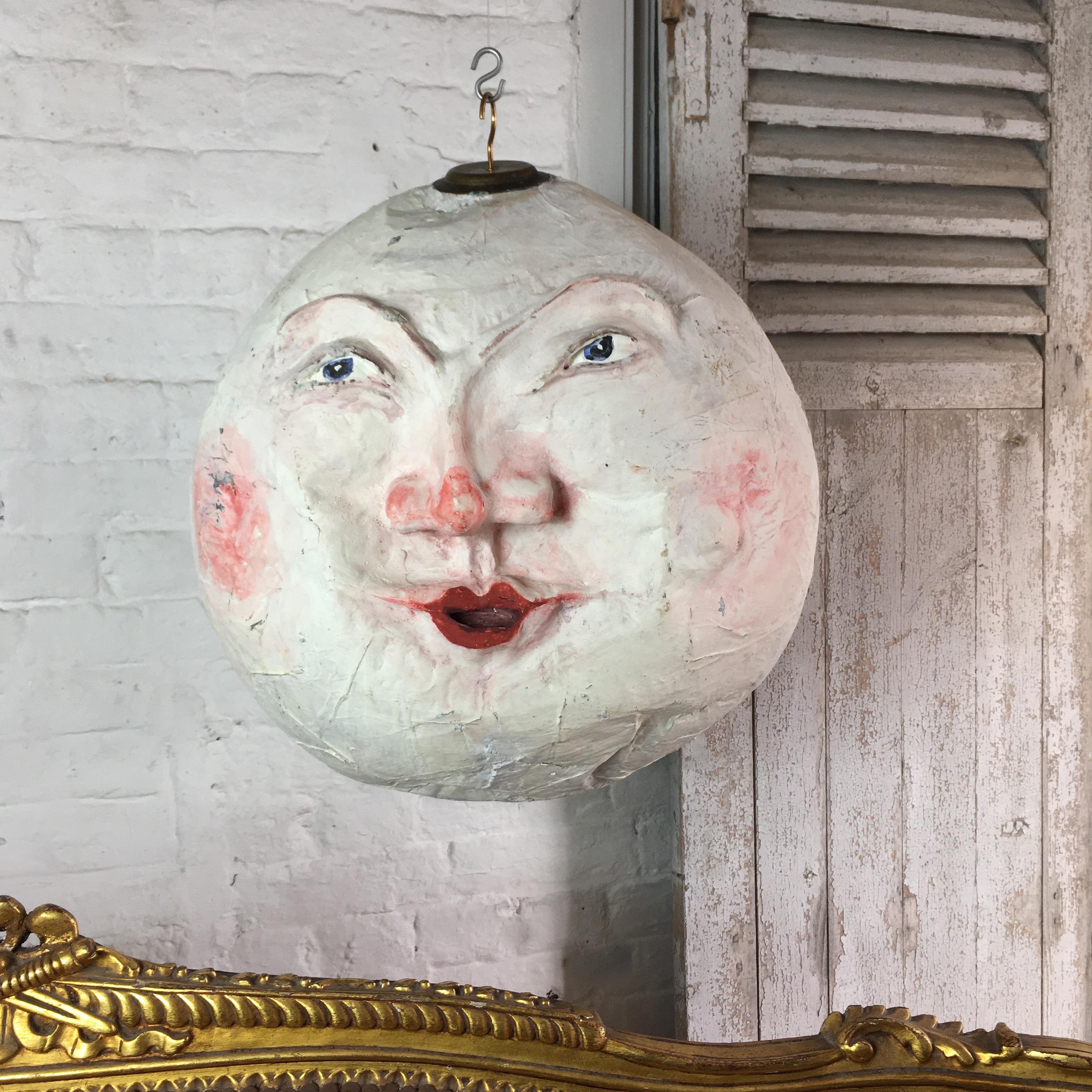 Arts and Crafts 1920s 'Man In The Moon' Papier Mâché Stage Prop