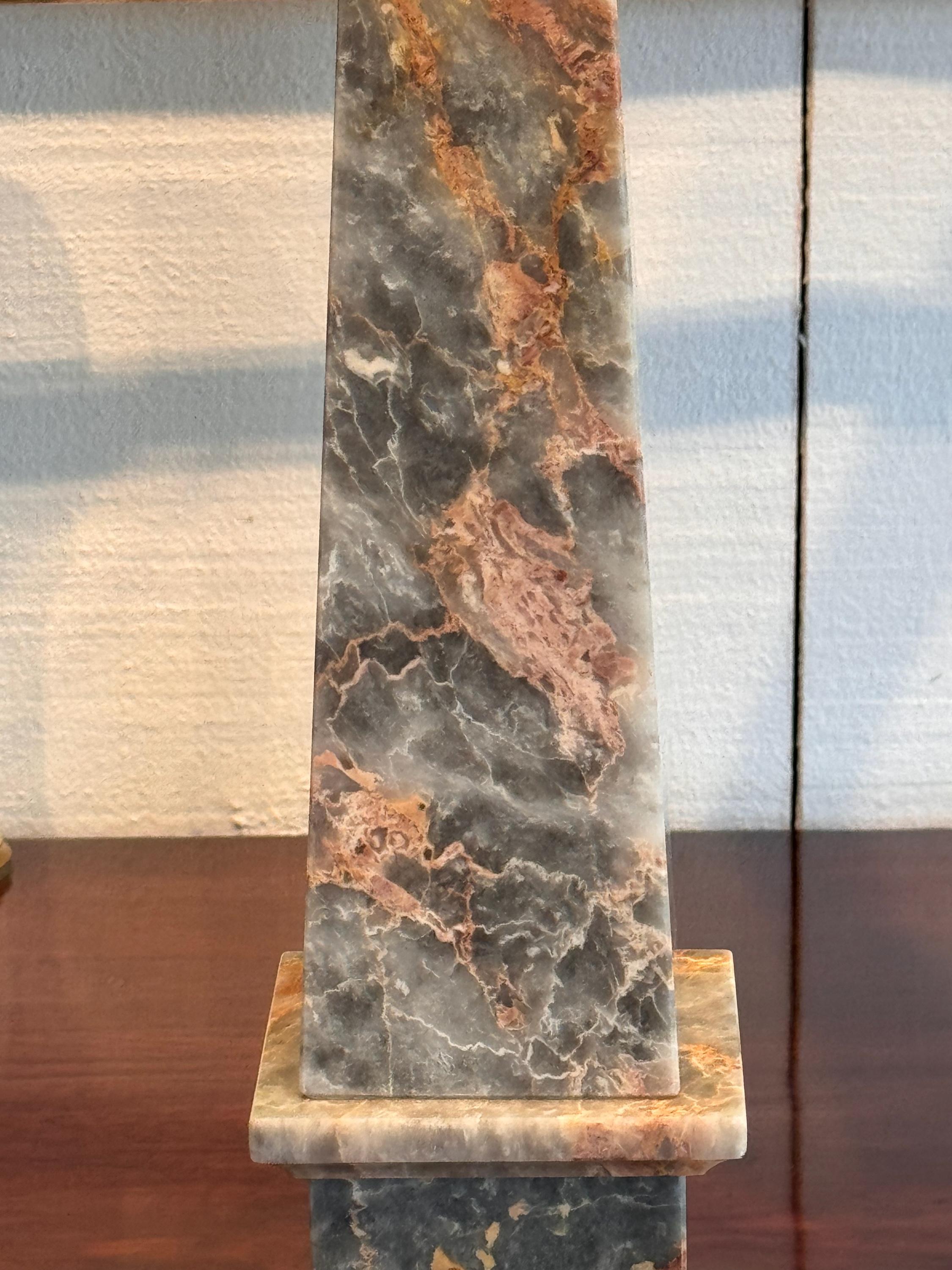 1920s Marble Obelisk In Good Condition For Sale In Charlottesville, VA