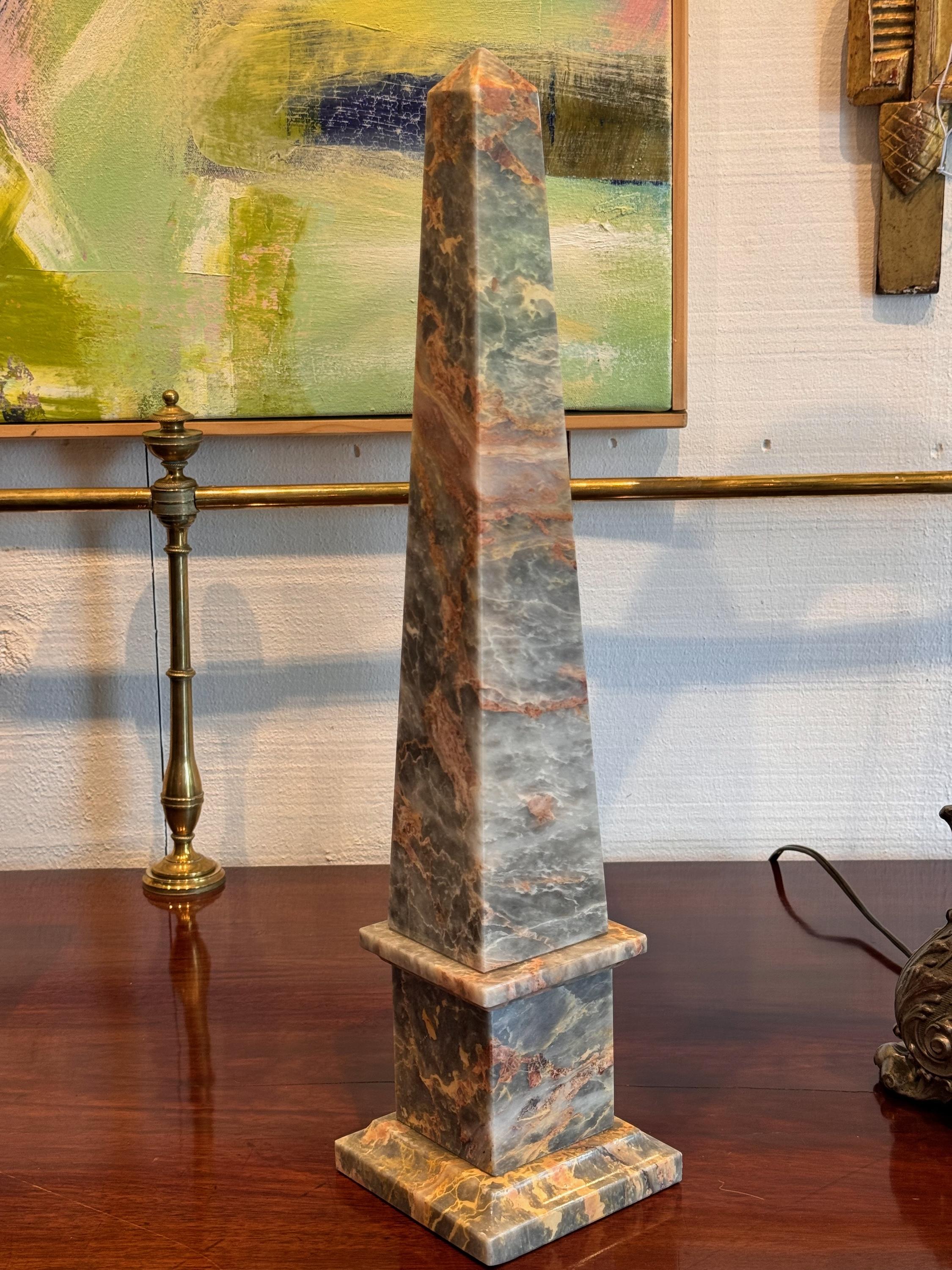 1920s Marble Obelisk For Sale 1