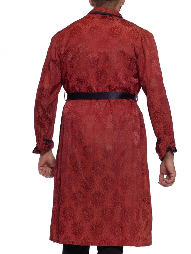 mens maroon bathrobe