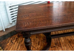 1920’s Massive Jacobean Style Oak Banquet Table