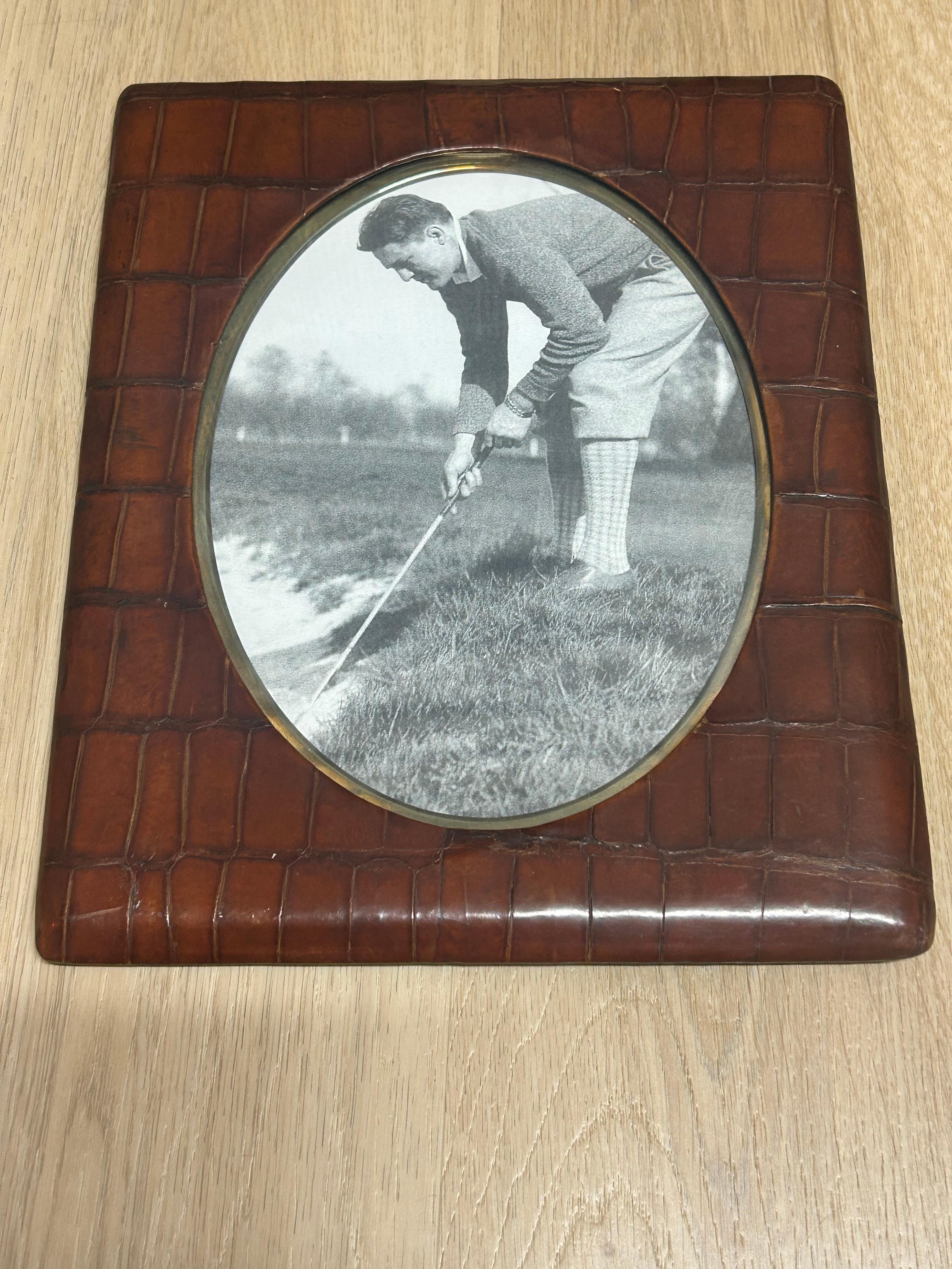 1920's Medium Alligator Photo Frame For Sale 3