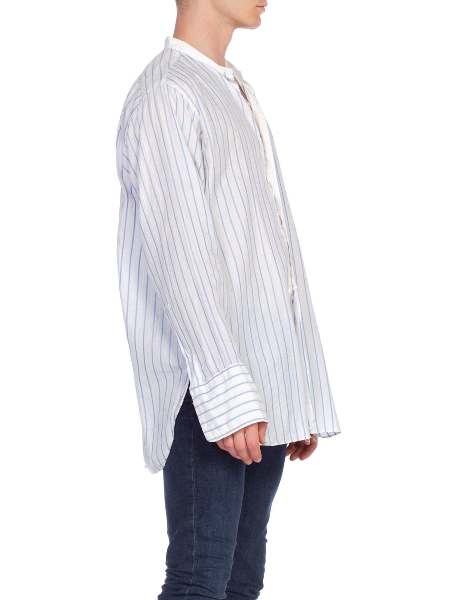 mens white pinstripe shirt
