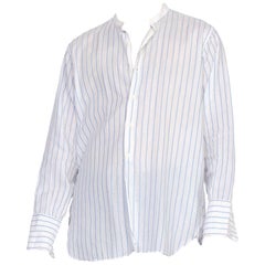 1920's Mens Edwardian French Cuff Pinstripe Shirt at 1stDibs