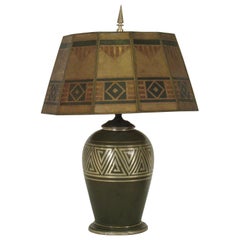 1920s Mica Shade Table Lamp By L’Autum