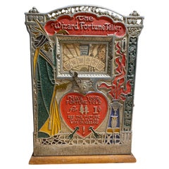 Retro 1920s Mills 1 cent Wizard Fortune Teller, Chicago, Mills Novelty Co.
